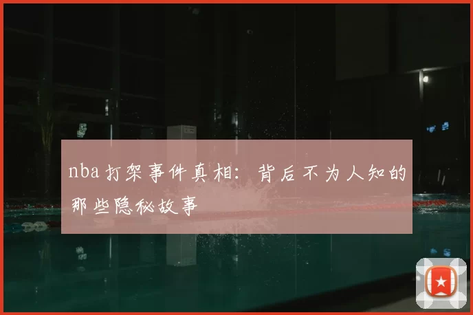 nba打架事件真相:背后不为人知的那些隐秘故事